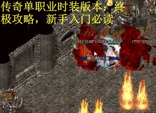 传奇单职业时装版本：终极攻略，新手入门必读